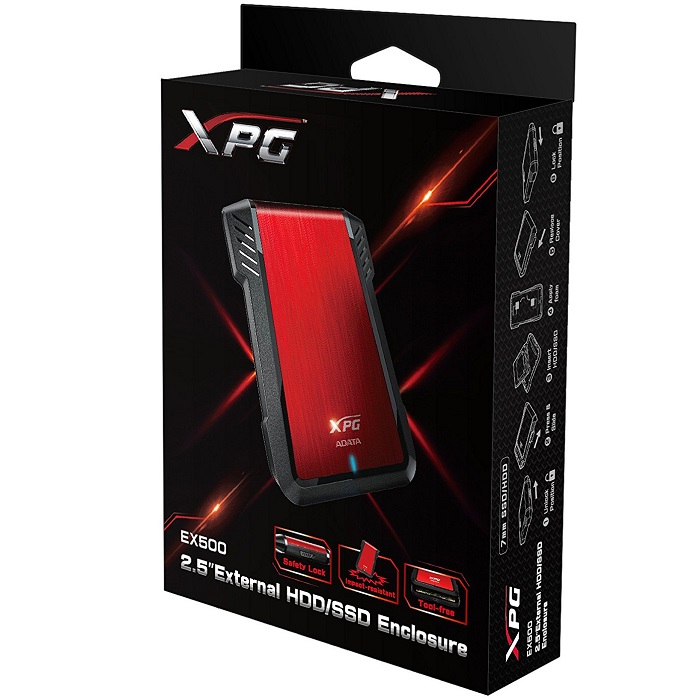 Gabiente Externo 2.5" Adata XPG EX500 Rojo 