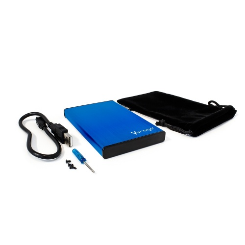 Gabinete Disco duro 2.5" Vorago 201 USB3.0 azul rey 